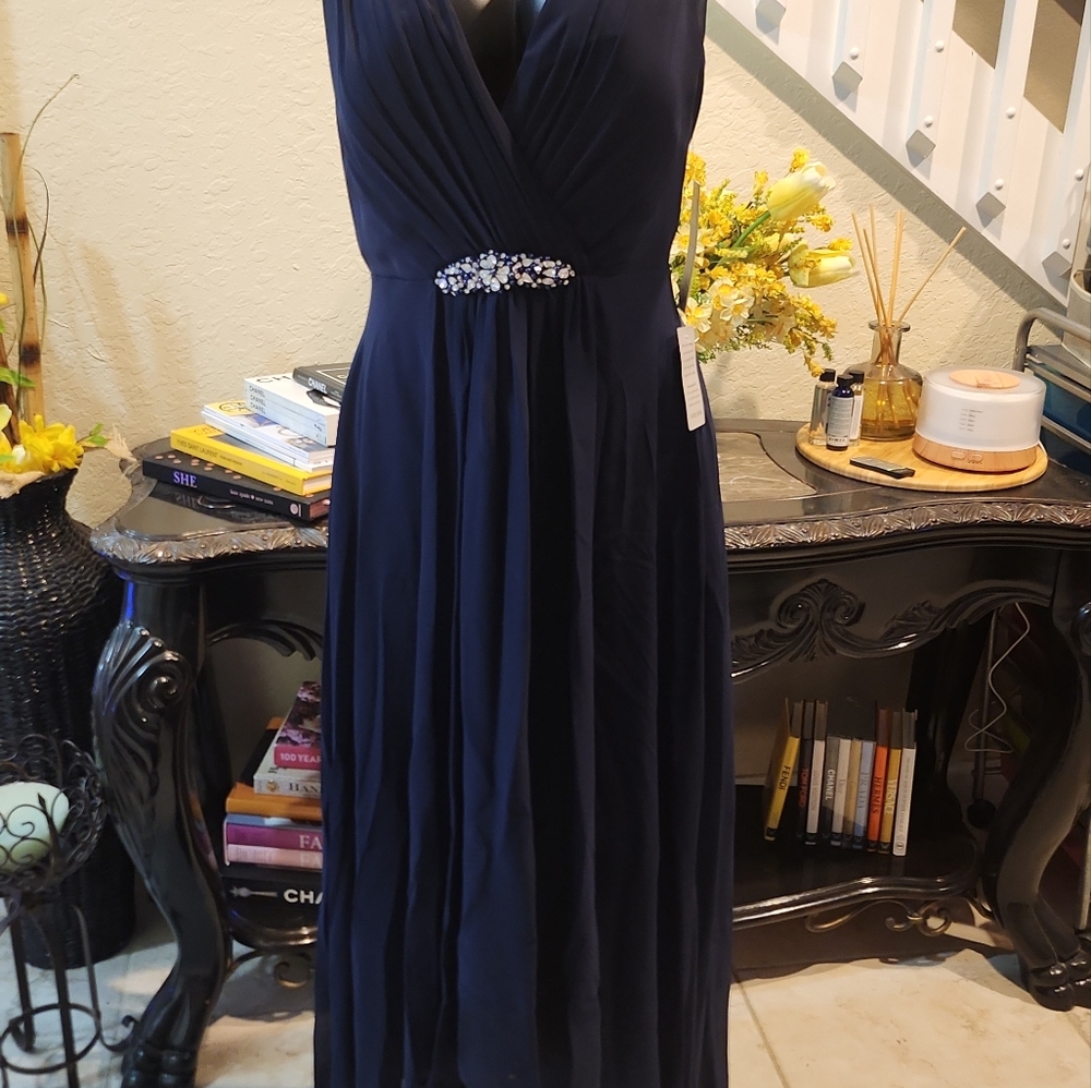 Eliza J Embellished High Low Chiffon Dress size 10 NEW - Picture 4 of 10
